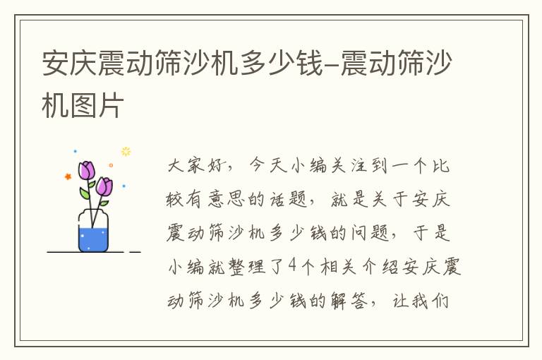 安庆震动筛沙机多少钱-震动筛沙机图片